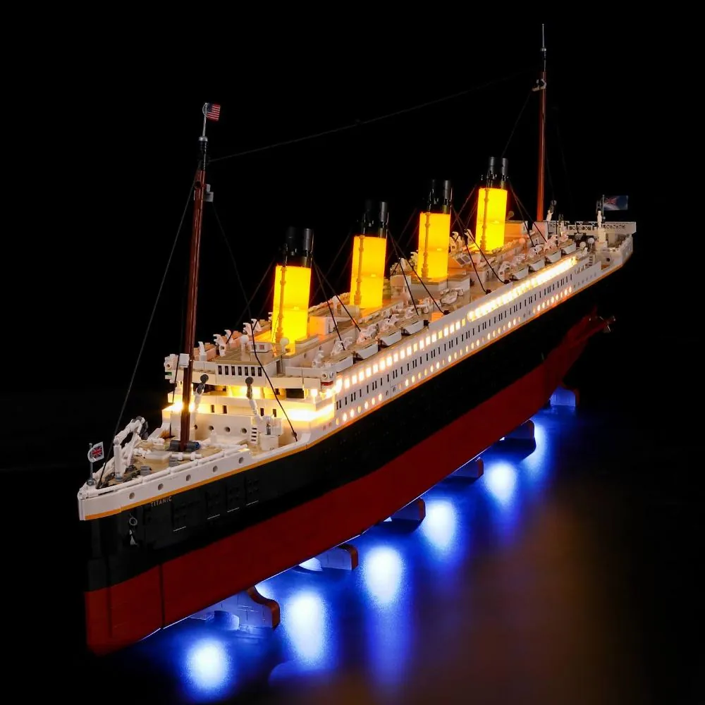 LEGO Titanic 10294 with Lightailing integrated pre-soldered light harness