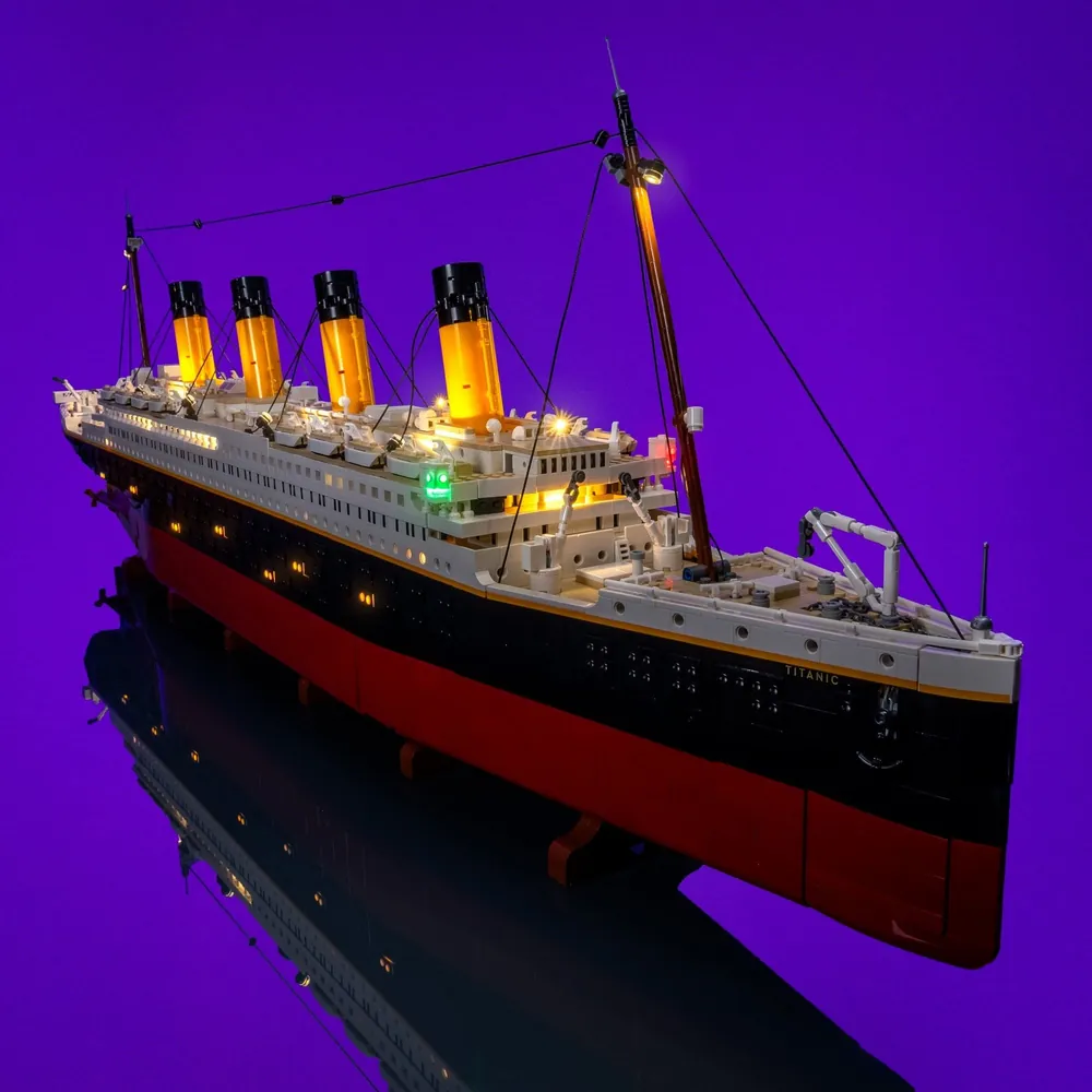 LEGO Titanic 10294 with Light My Bricks premium LED lighting