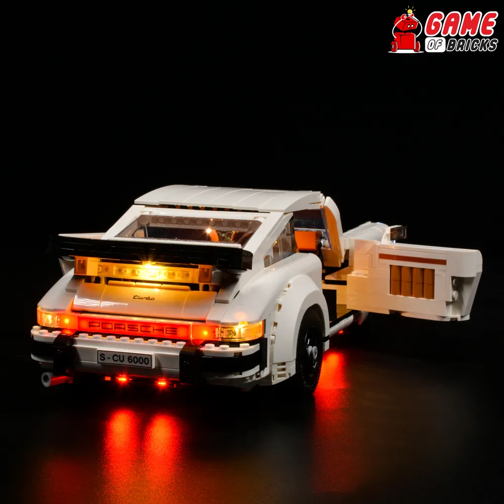 Game of Bricks LED boards installed on LEGO Porsche 911 10295