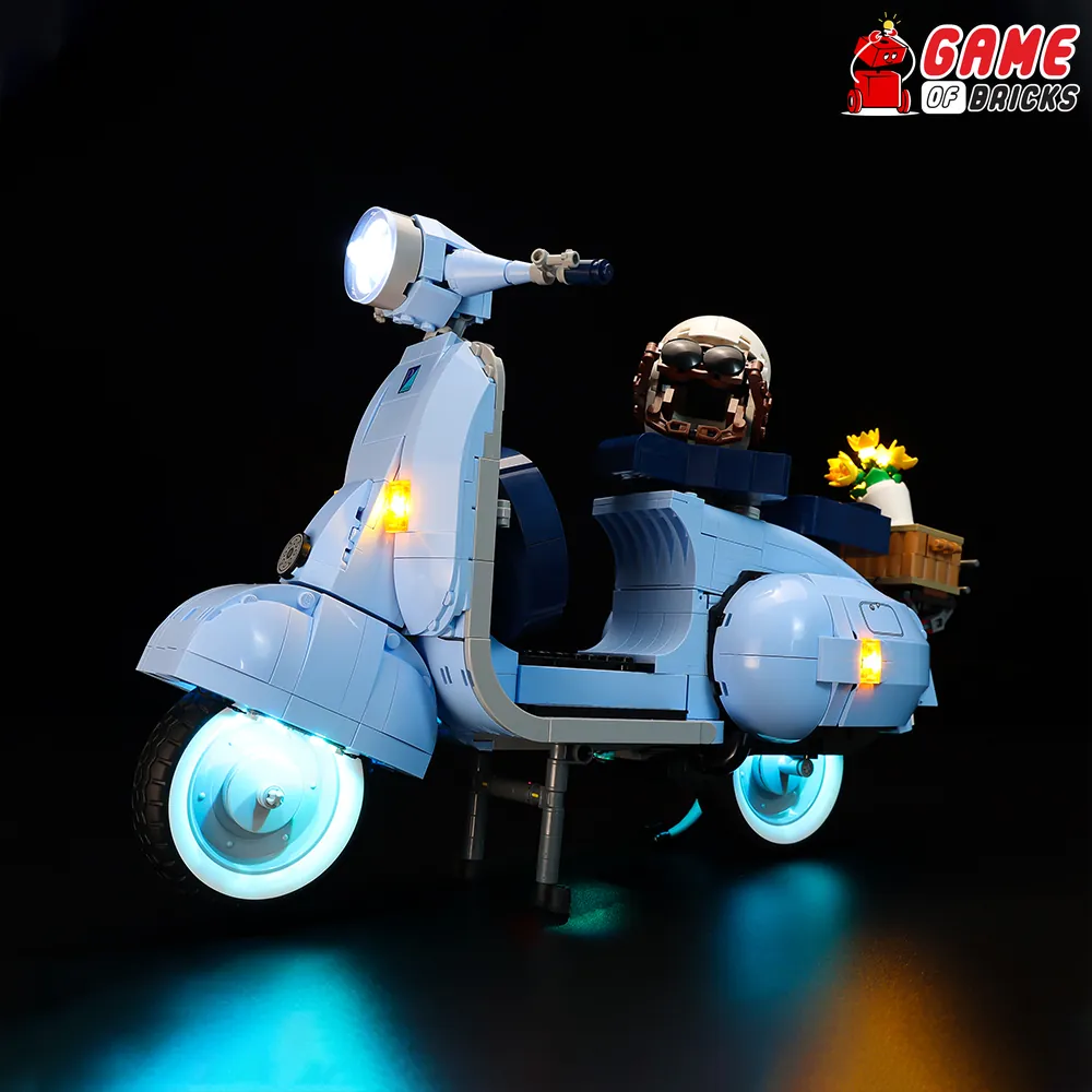 Game of Bricks light kit for LEGO Vespa 125 with modular expansion boards and remote control option