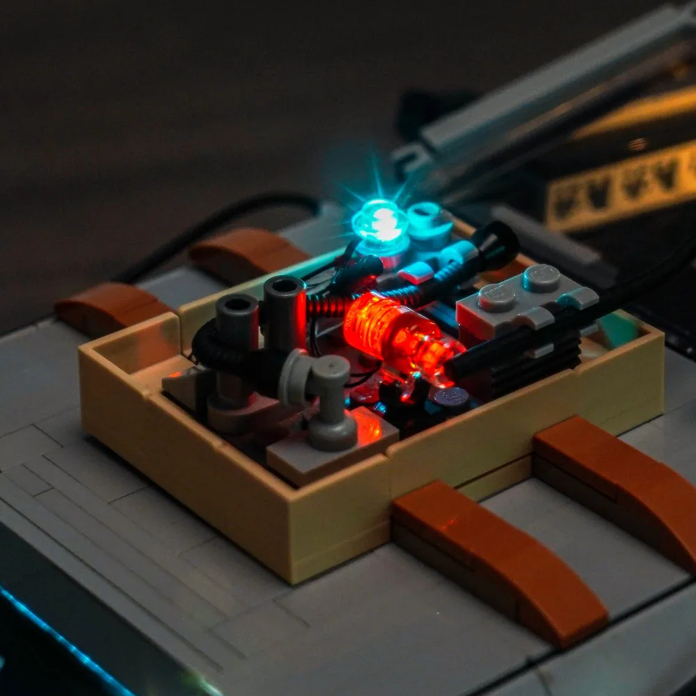 BrickBling LED kit for LEGO 10300 DeLorean headlights and taillights