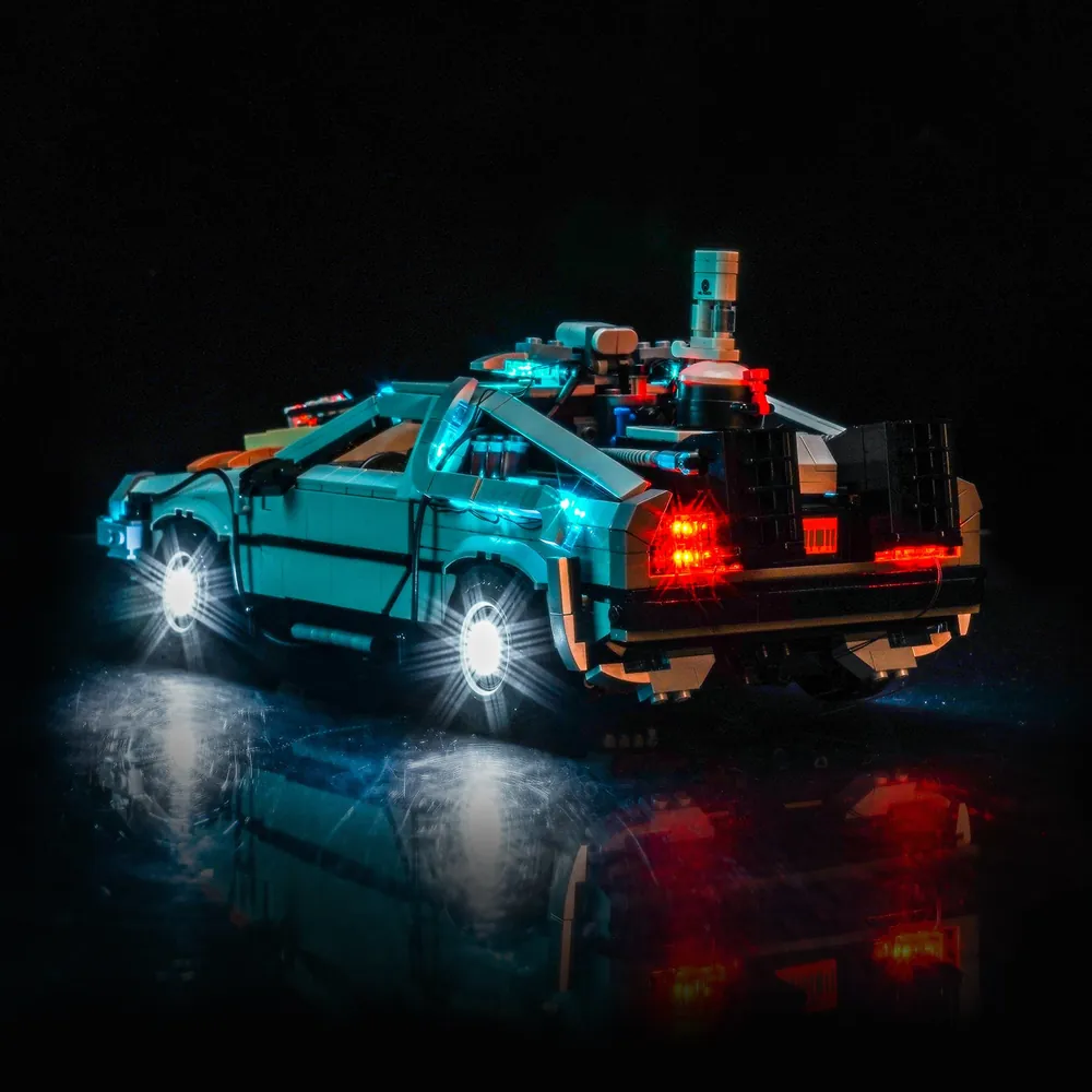 BrickBling LED kit for LEGO 10300 DeLorean hover mode