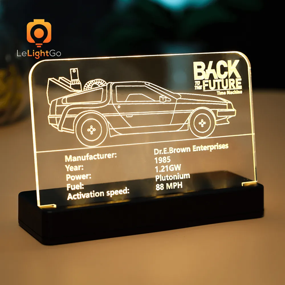 LeLightGo LED nameplate for LEGO 10300, front view