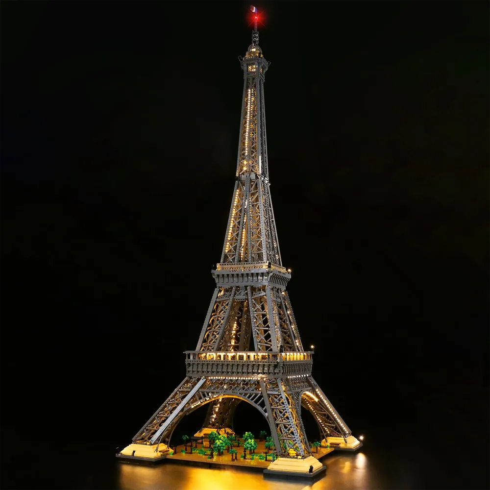 BrickBling light kit for LEGO Eiffel Tower 10307 with modular micro-LEDs and sound module