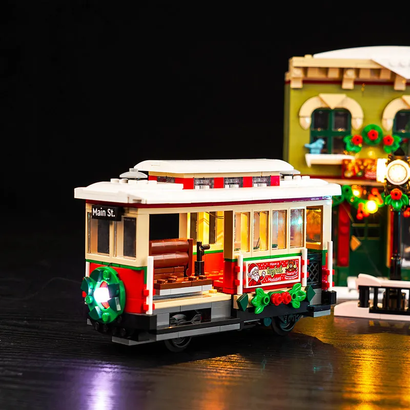 BrickBling micro-LED wires behind LEGO facades