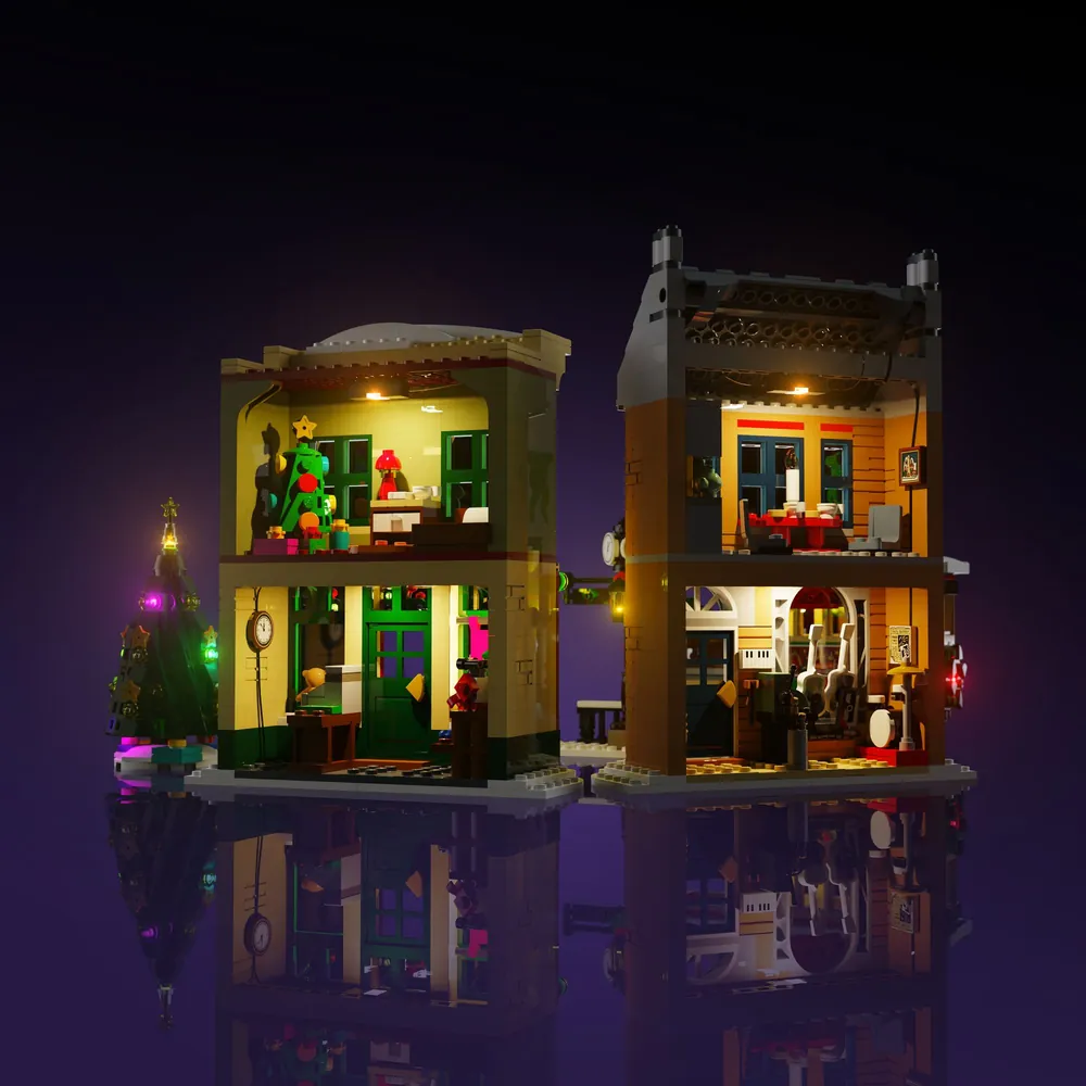 LightMyBricks full coverage LED for LEGO Holiday Main Street