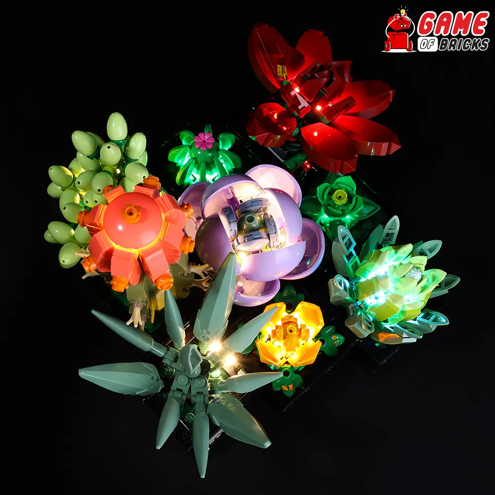 Game of Bricks LED kit for LEGO Succulents 10309 modular expansion boards