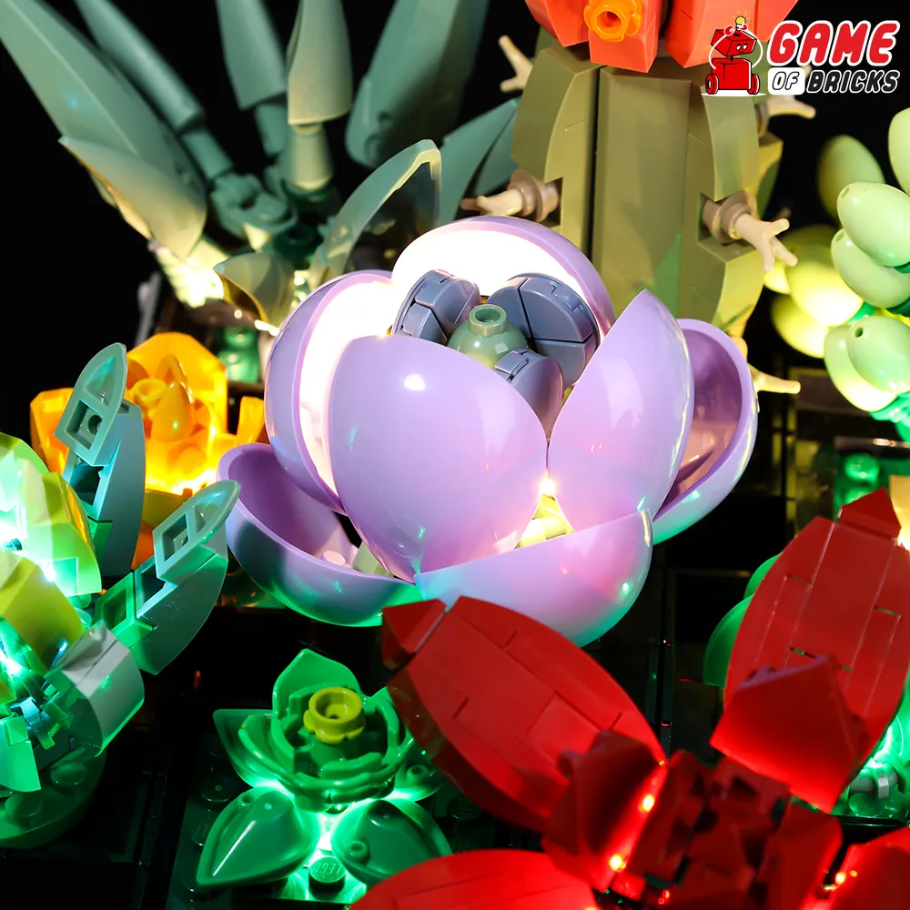 Game of Bricks Succulents 10309 Standard variant lighting