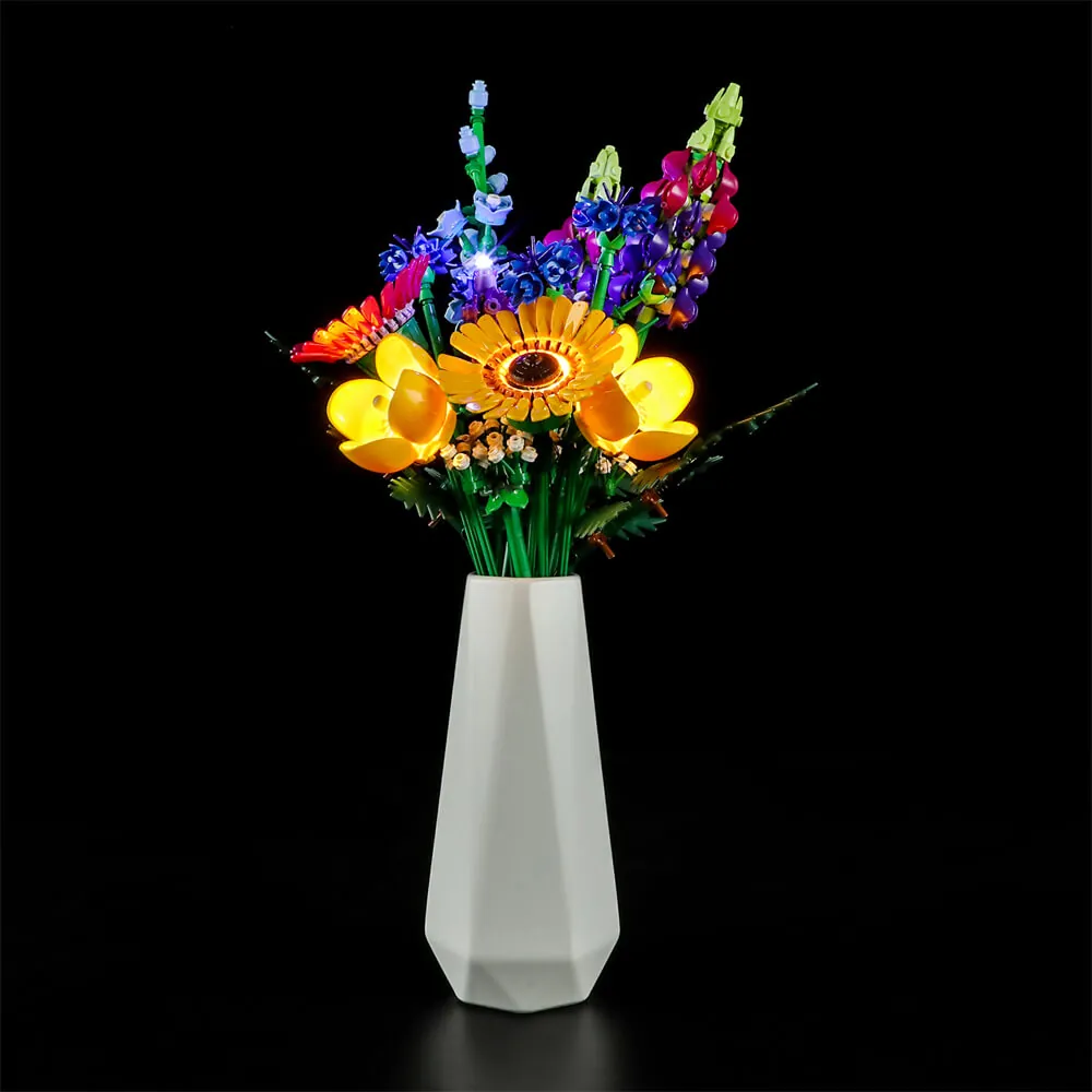 Lightailing light kit for LEGO Wildflower Bouquet 10313 with pre-soldered harness