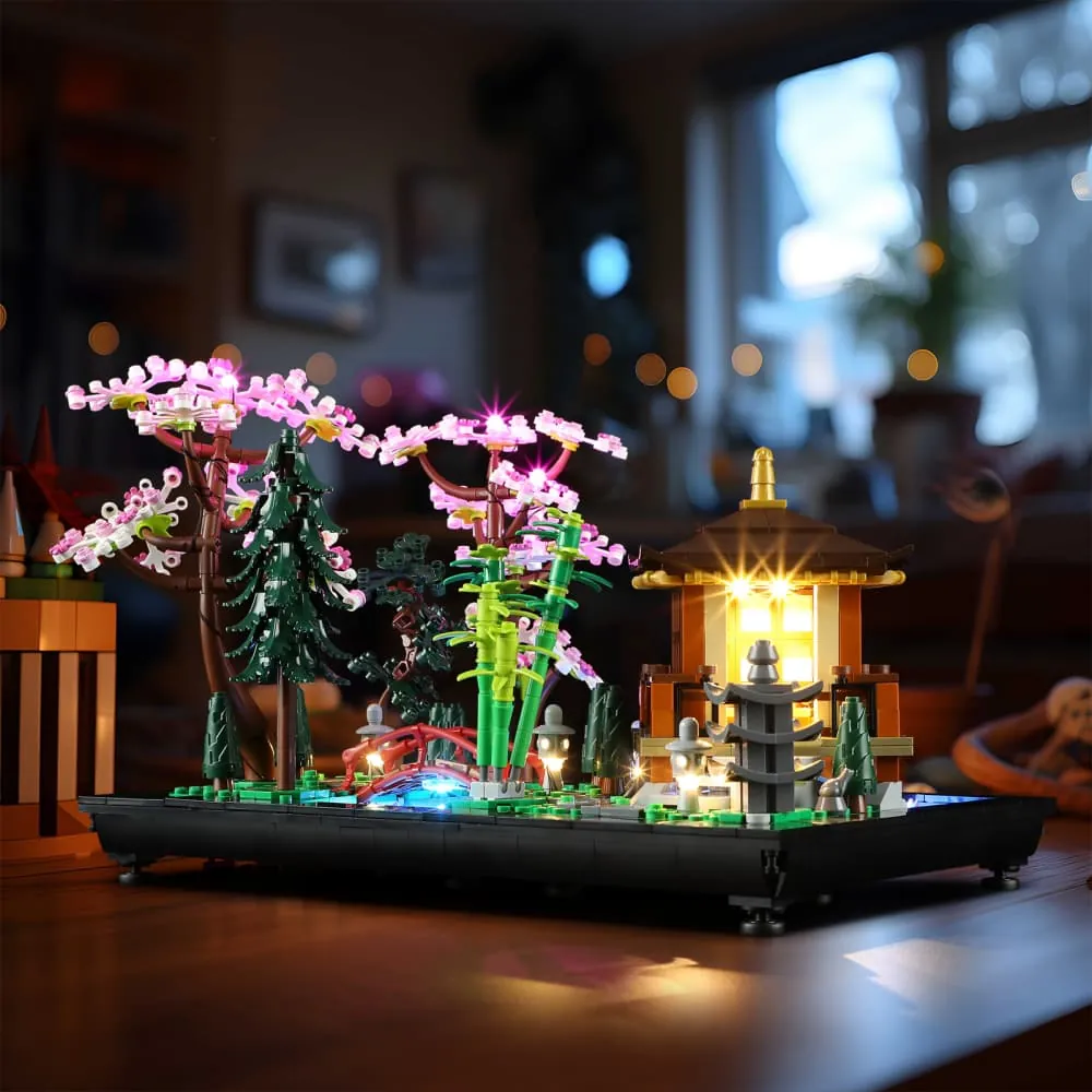Lightailing LED kit for LEGO Tranquil Garden with integrated harness
