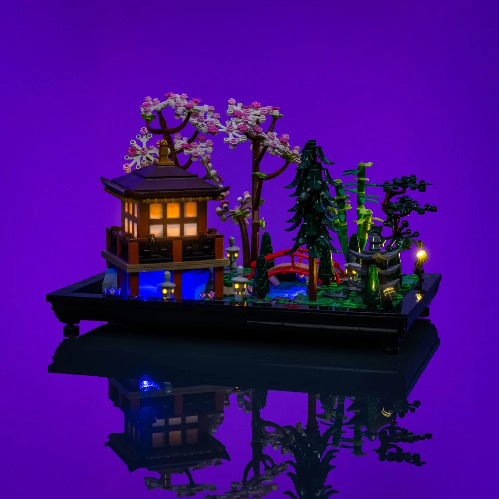 LightMyBricks LED kit for LEGO Tranquil Garden premium lighting