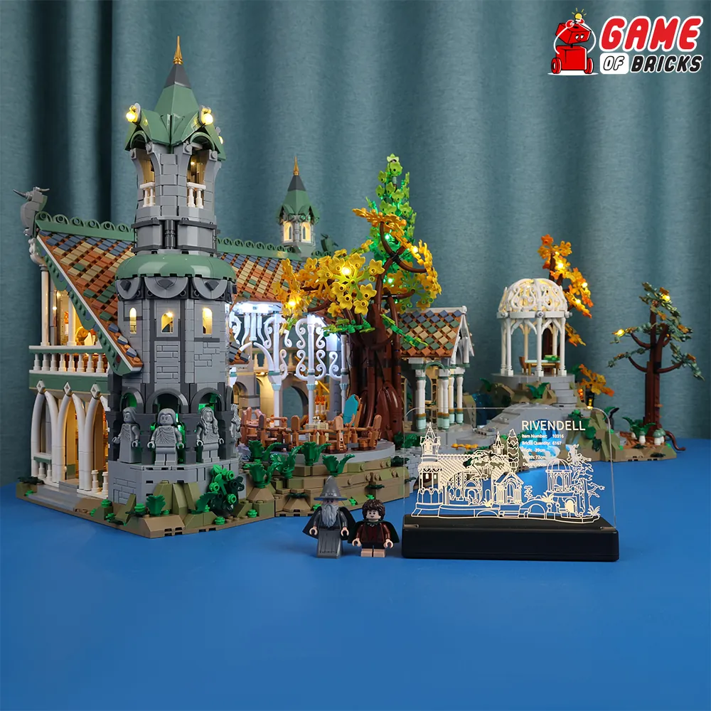 Game of Bricks LED nameplate for LEGO Rivendell 10316