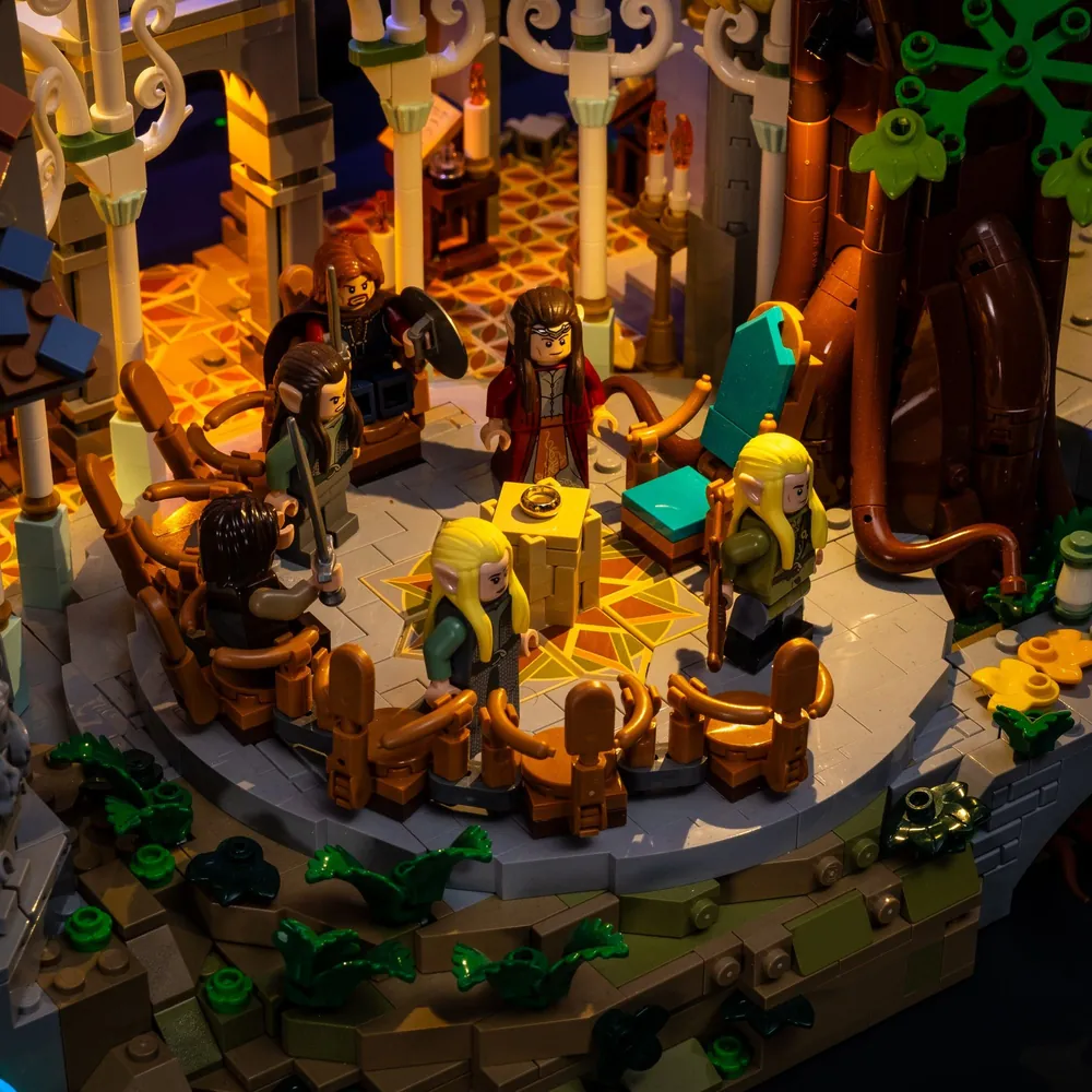 Detailed wiring of premium LED kit for LEGO Rivendell 10316
