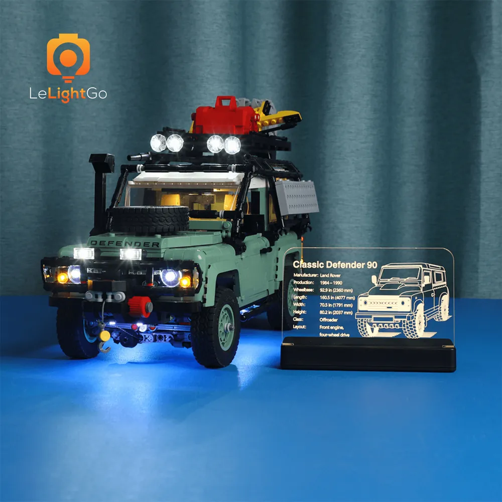 LeLightGo LED nameplate for LEGO Land Rover Defender
