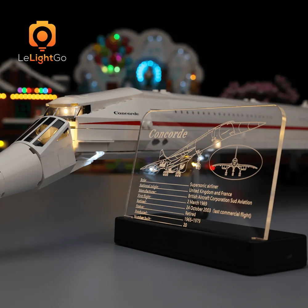 LeLightGo Concorde wing lit with micro-LEDs