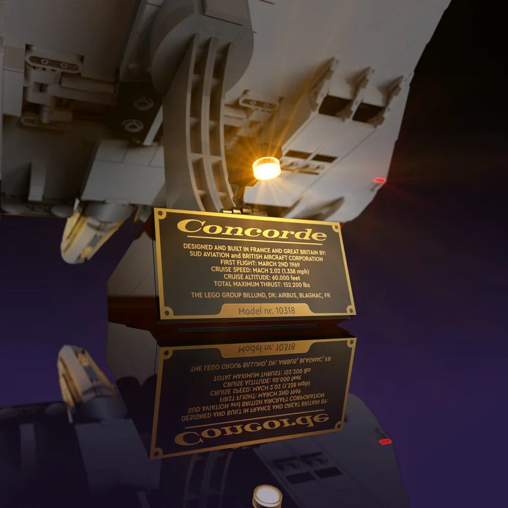 LightMyBricks Concorde on display with premium LEDs