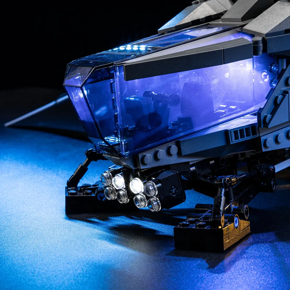 Lightailing pre-soldered harness lighting the wings of LEGO Dune Ornithopter