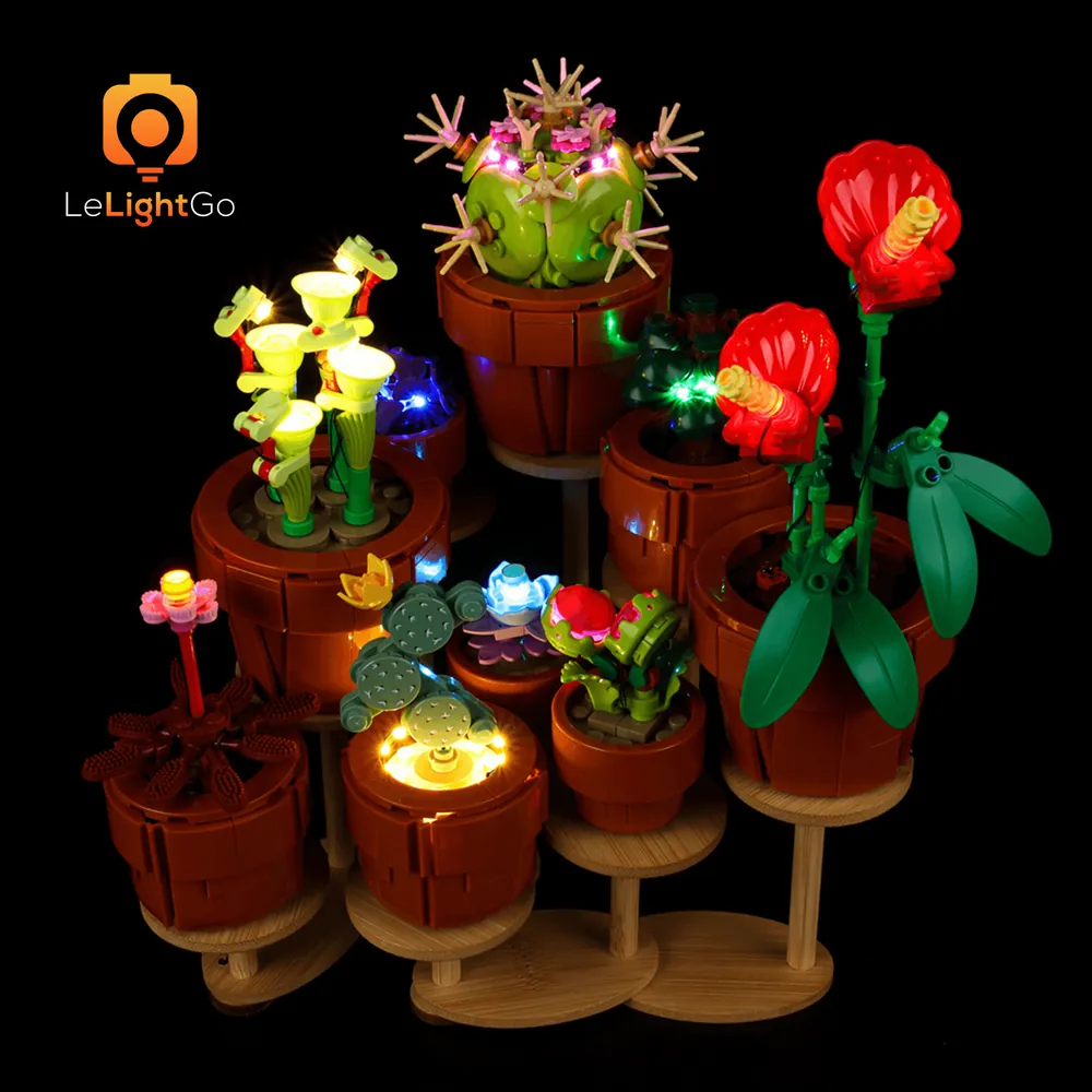 LeLightGo flower stand only for LEGO Tiny Plants 10329 without lights