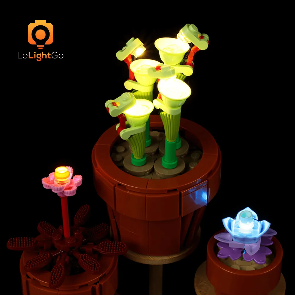 LeLightGo classic light kit with stand for LEGO Tiny Plants 10329