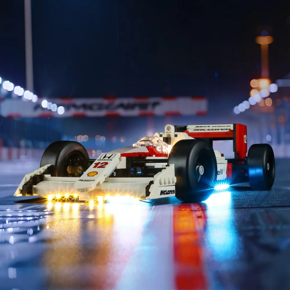 Lightailing LED kit for LEGO McLaren MP4/4 with full body lighting and Senna figure