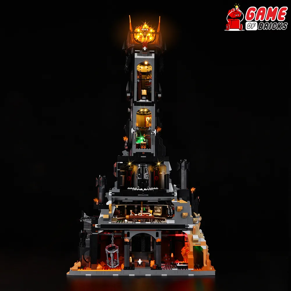 Game of Bricks Classic variant with standard gauge wires on Barad-dûr