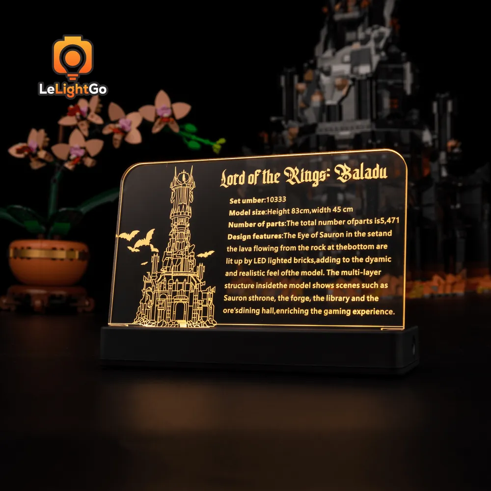 LeLightGo standard edition LED nameplate for Barad-dûr