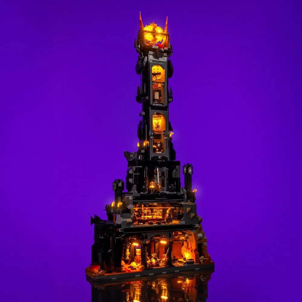 LightMyBricks LED kit for LEGO Barad-dûr premium lighting