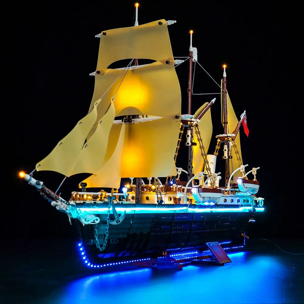 BrickBling LED kit for LEGO Icons Endurance features modular micro-LEDs inside the ship