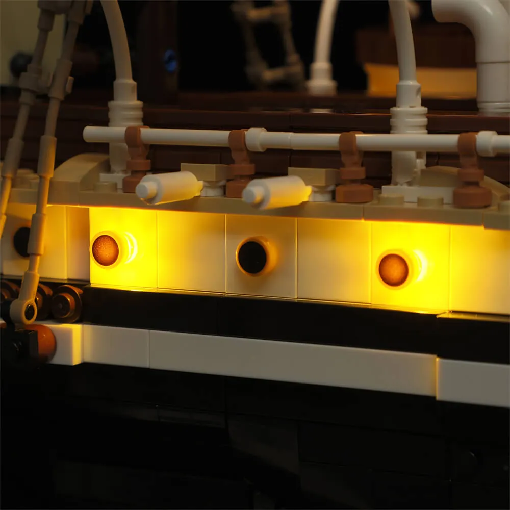 Lightailing LED kit illuminating LEGO Endurance interior