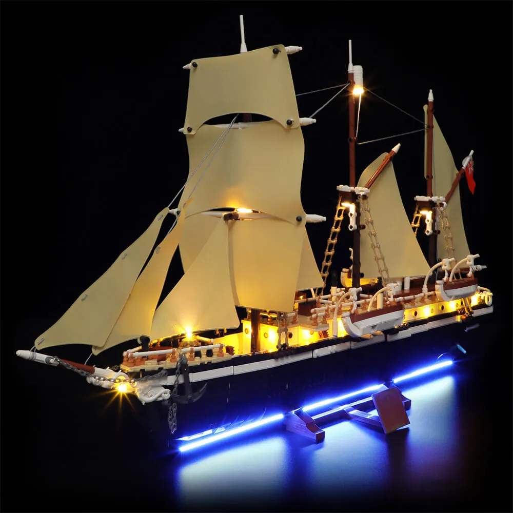 Lightailing Briksmax 2.0 LED kit on LEGO Endurance ship