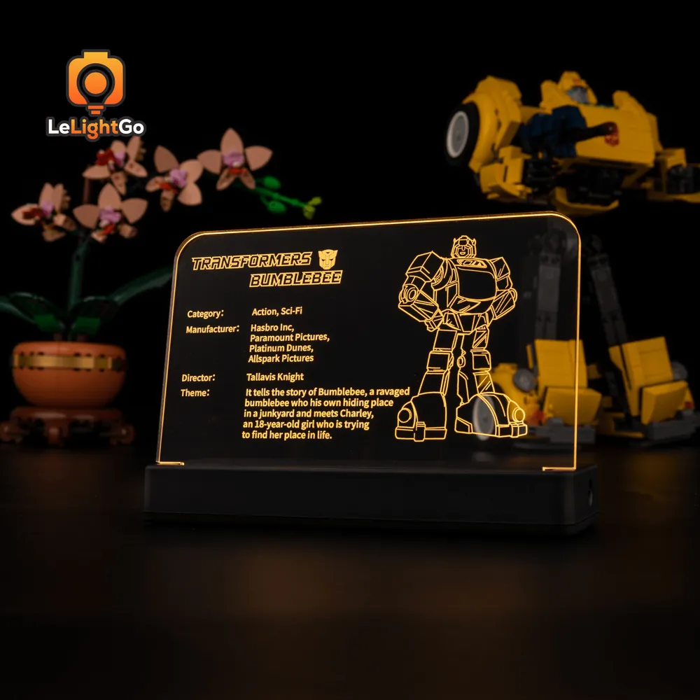 LeLightGo LED nameplate for LEGO Bumblebee 10338