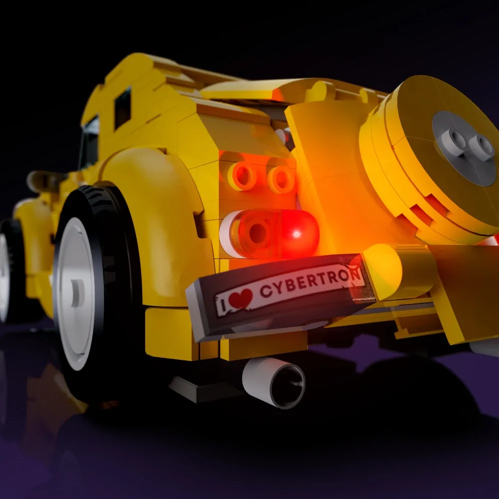 LightMyBricks display on LEGO Icons Bumblebee