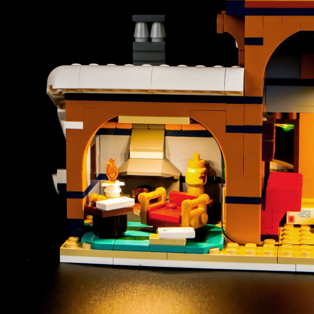BrickBling remote control variant for LEGO Santa's Post Office with micro-LEDs