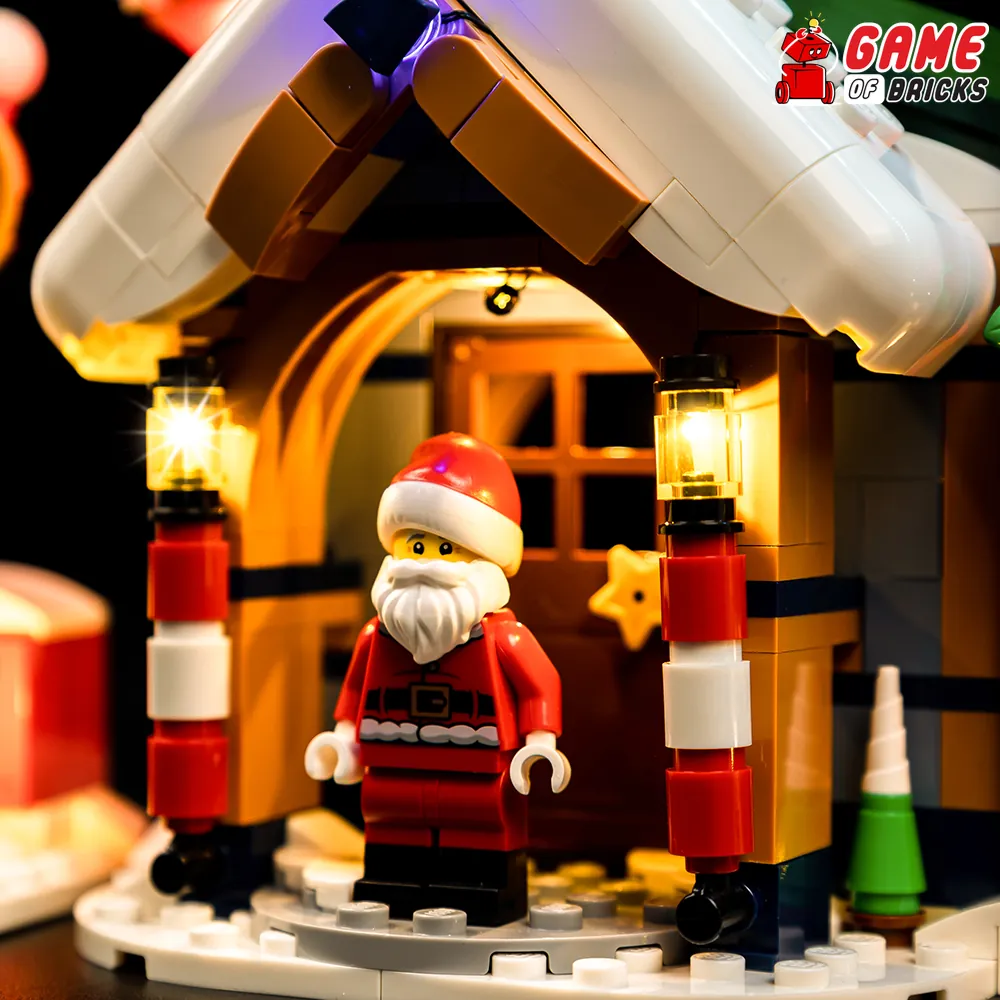 Game of Bricks remote version for LEGO Santa's Post Office showing wiring