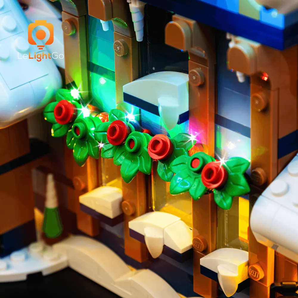LeLightGo remote option for LEGO Santa's Post Office with modular lights