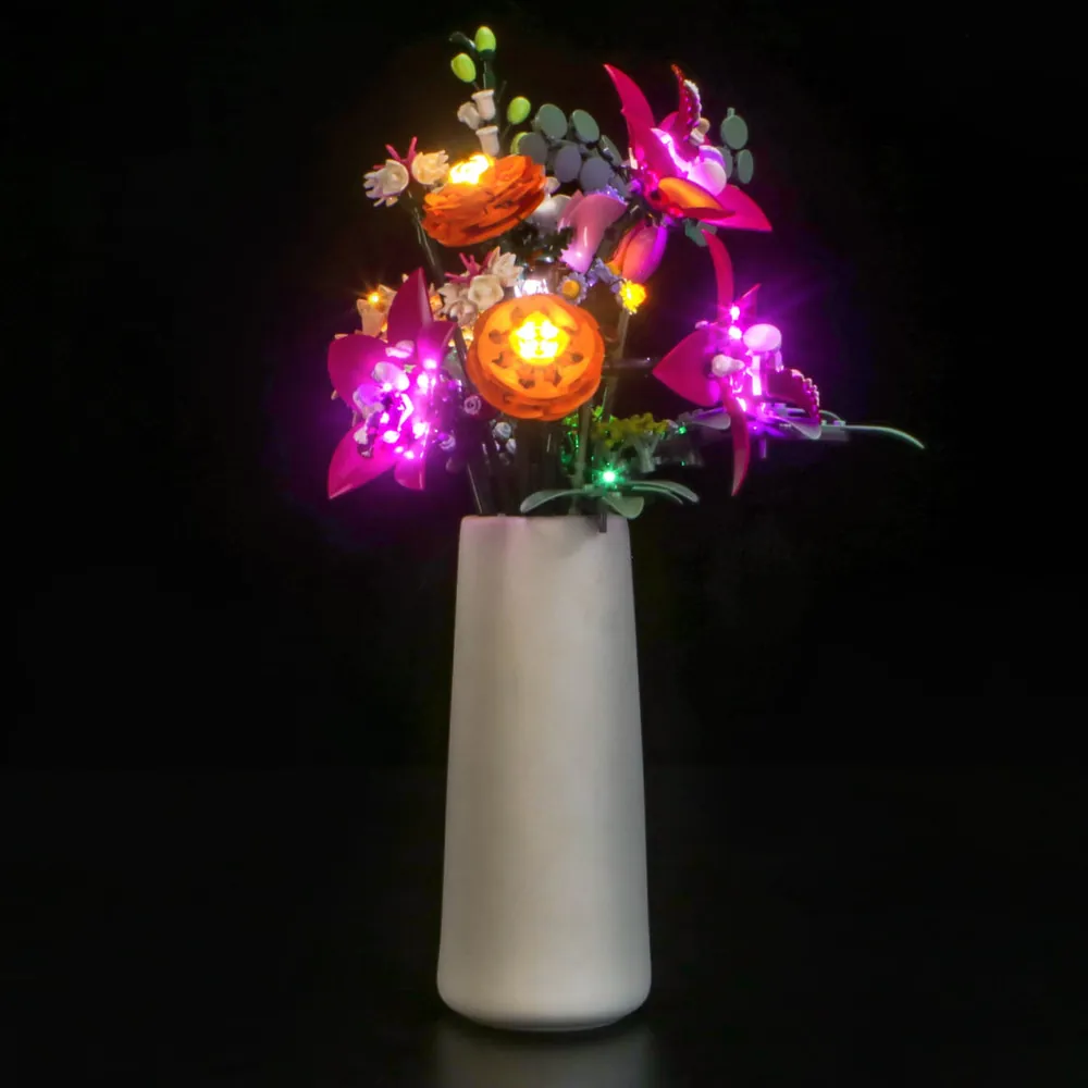 BrickBling LED light kit for LEGO Pretty Pink Flower Bouquet 10342