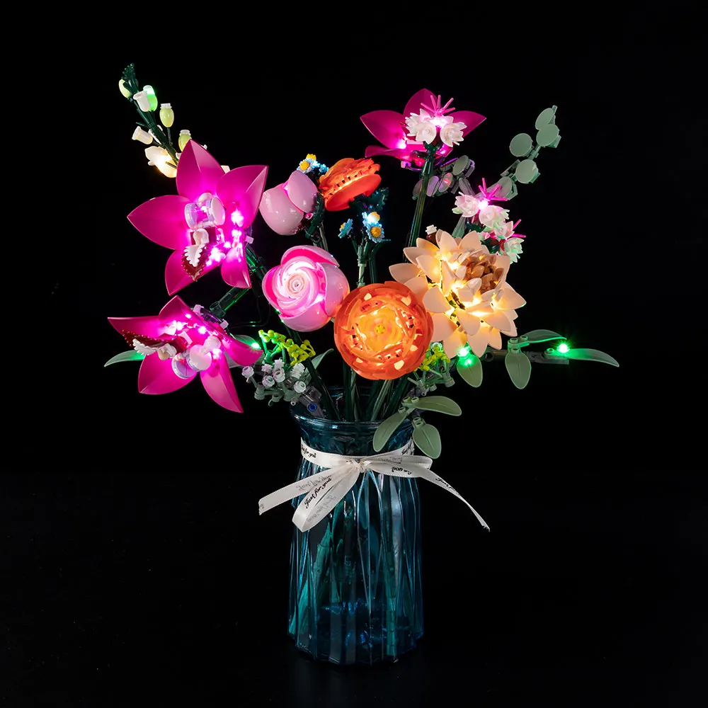 Game of Bricks LED light kit for LEGO Pretty Pink Flower Bouquet 10342