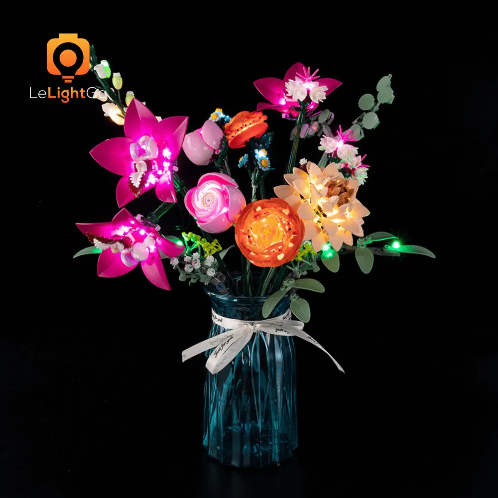 LeLightGo LED light kit for LEGO Pretty Pink Flower Bouquet 10342