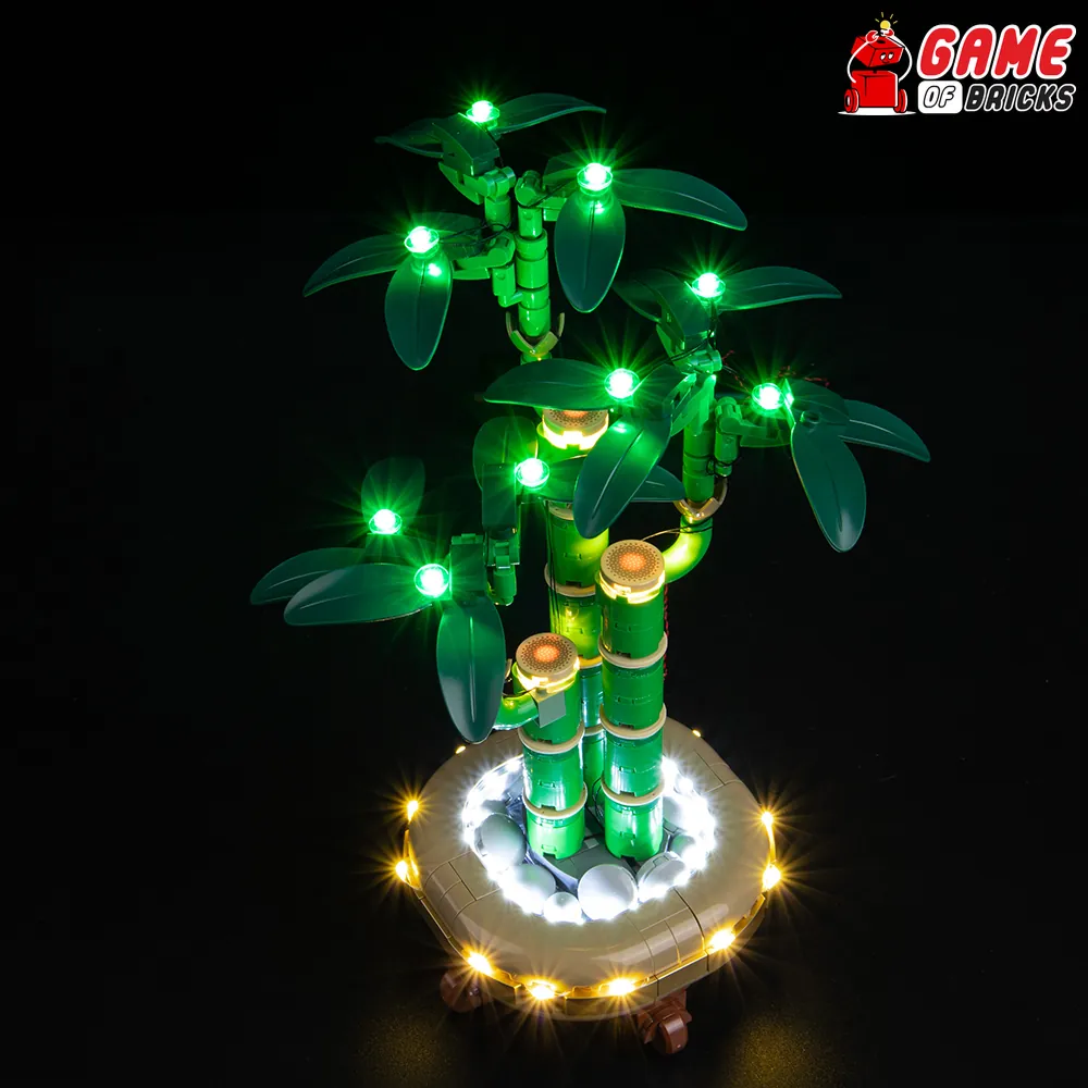LEGO Lucky Bamboo 10344 illuminated by Game of Bricks lights