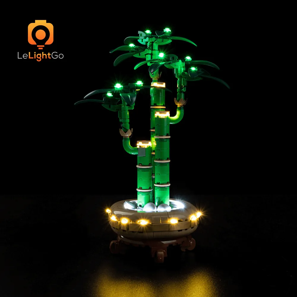 LeLightGo LED kit for LEGO Lucky Bamboo 10344 in action