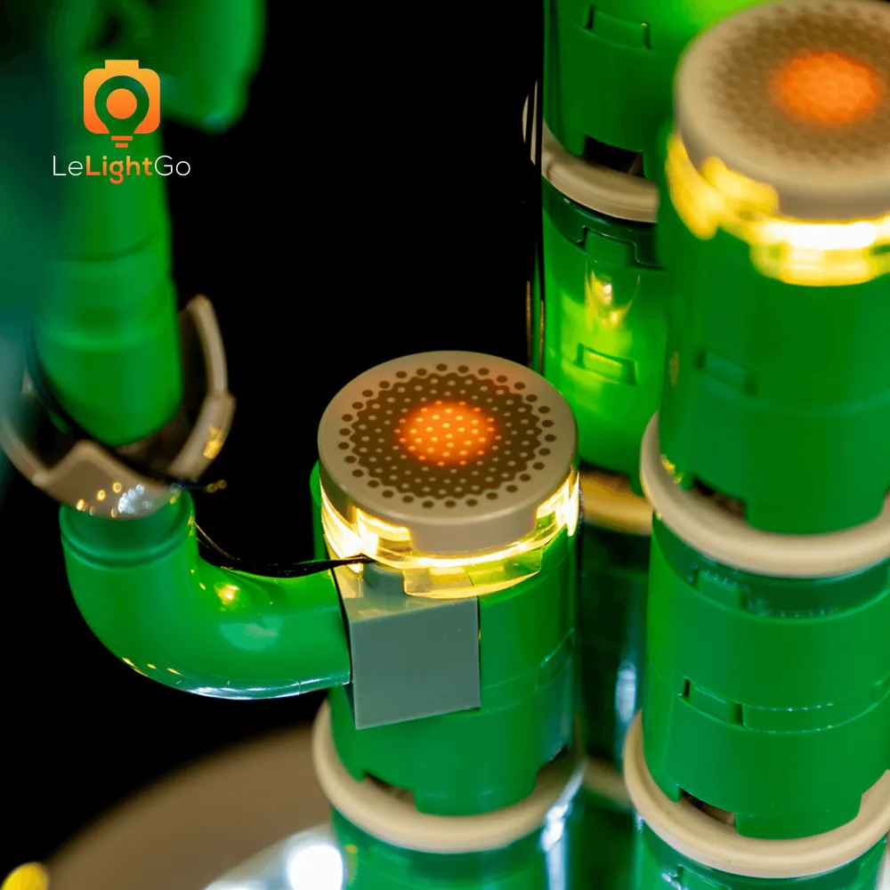 LeLightGo micro-LED placement on LEGO 10344 leaves