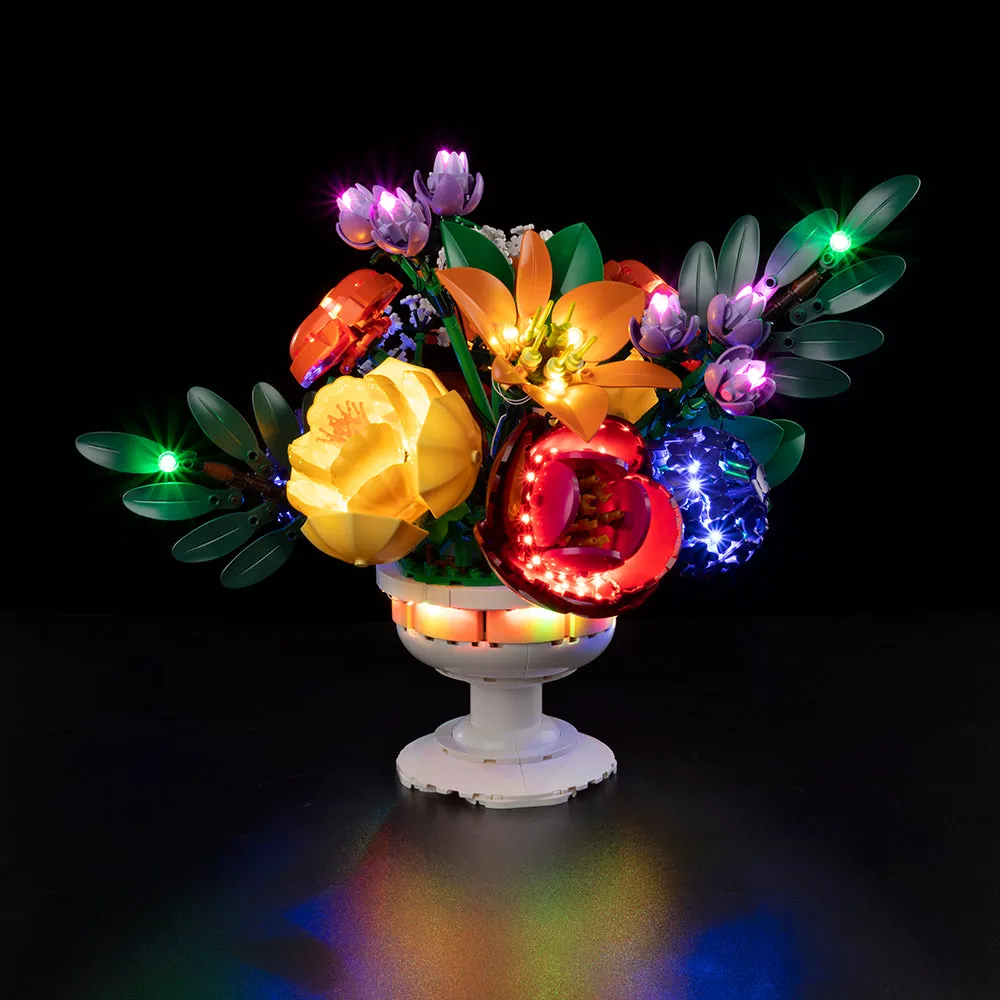 Game of Bricks LED kit for LEGO Flower Arrangement 10345 with expansion boards
