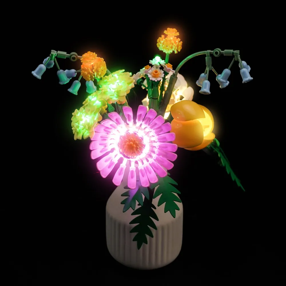 BrickBling LED kit for LEGO Petite Sunny Bouquet 10347 with modular micro-LEDs