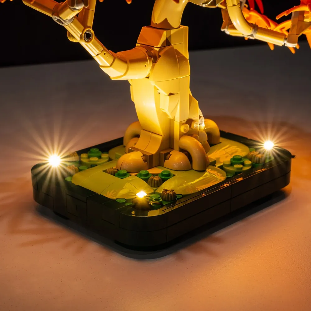LEGO bonsai tree 10348 custom light wiring details