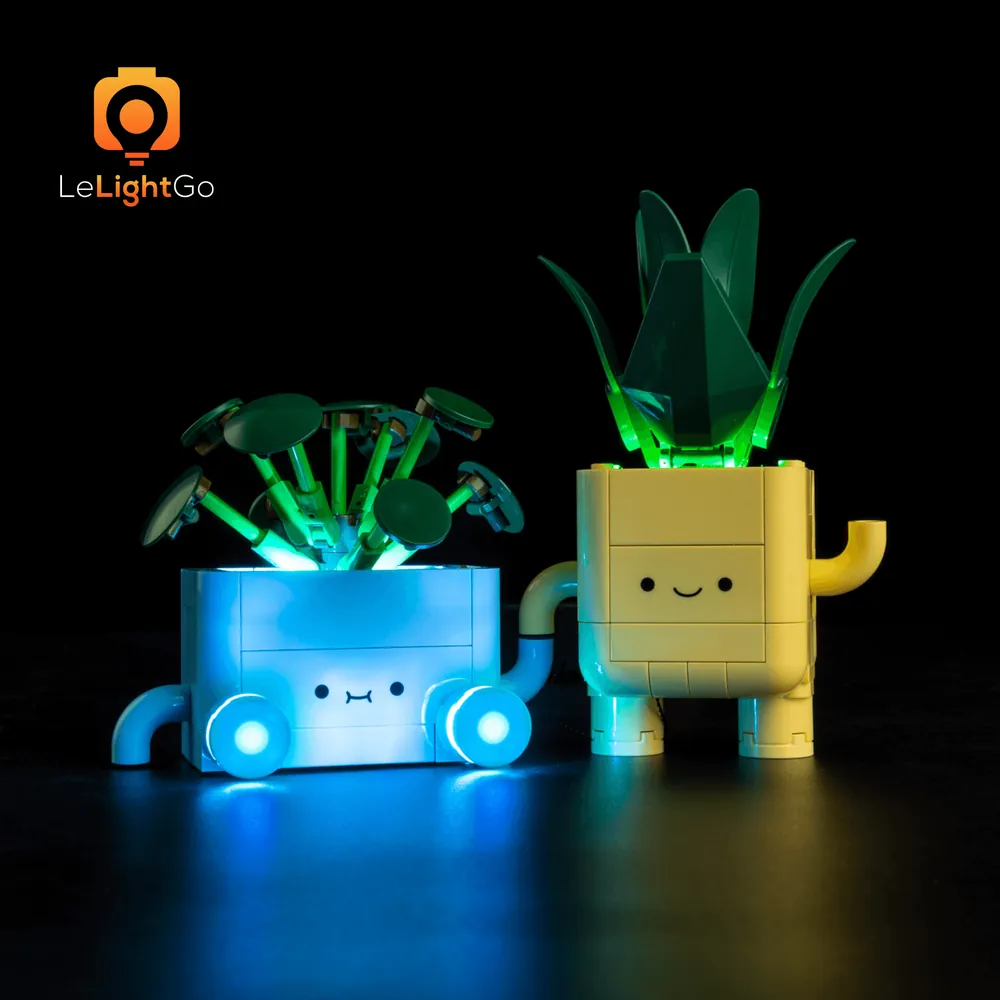 LeLightGo LED kit for LEGO Happy Plants 10349 lighting the planters