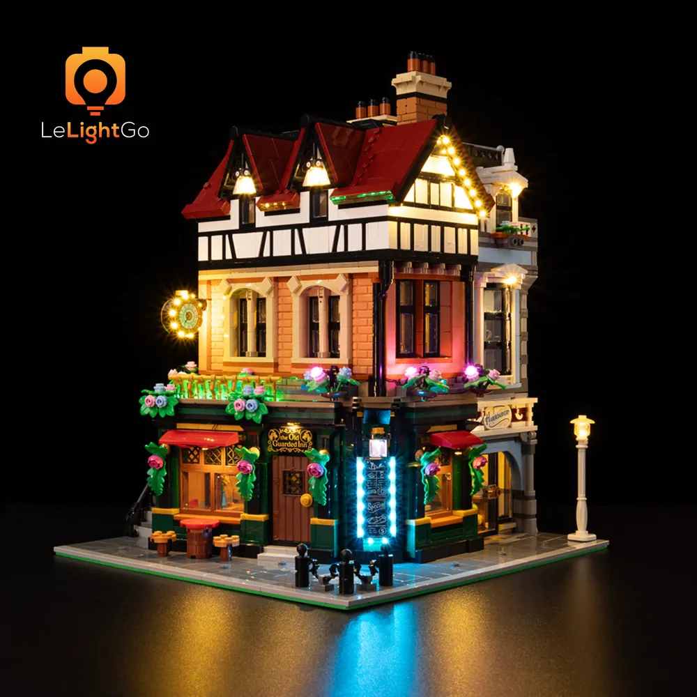 LeLightGo LED kit for LEGO Tudor Corner 10350 with modular micro-LEDs
