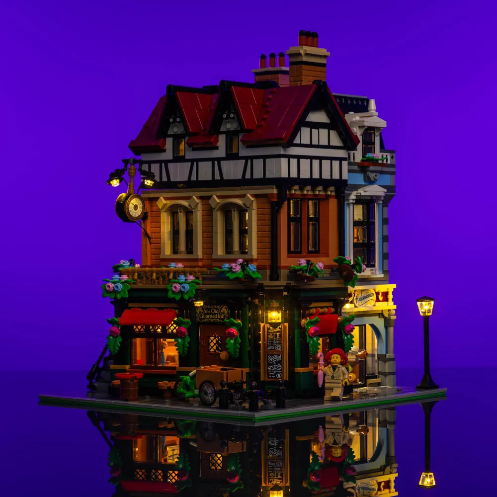 Light My Bricks LED kit for LEGO Tudor Corner 10350 premium lighting