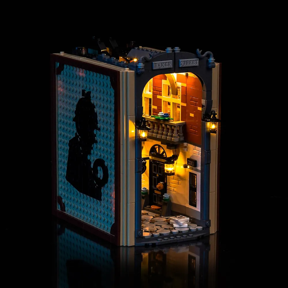 BrickBling modular micro LEDs installed in LEGO Sherlock Holmes set