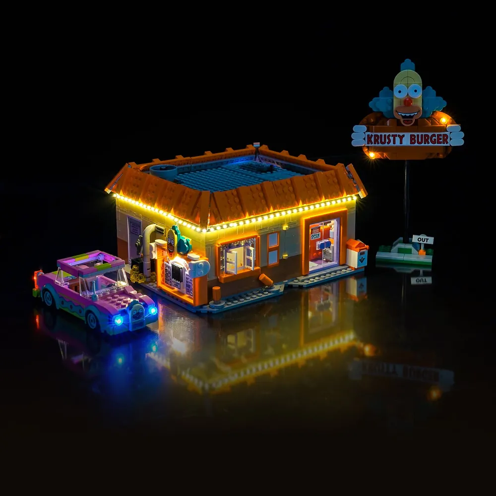 BrickBling LED kit for LEGO 10352 Krusty Burger with modular micro-LEDs