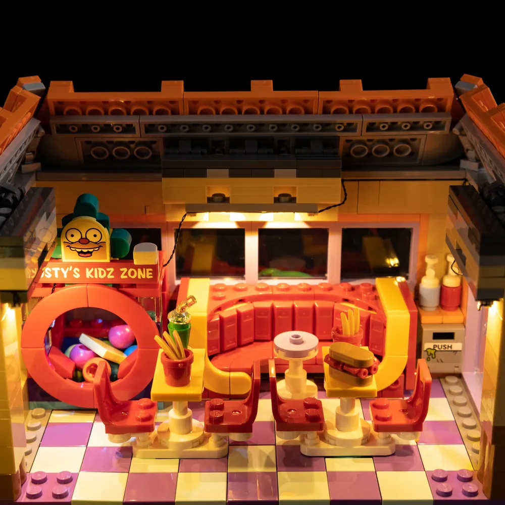 Game of Bricks LED lighting for LEGO Simpsons Krusty Burger interior
